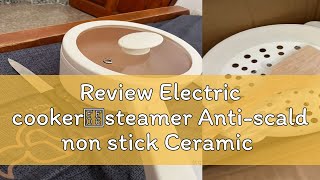 Review Electric cooker＆steamer Antiscald non stick Ceramic multifunctional 700W frying pan Mini ho [upl. by Norra]