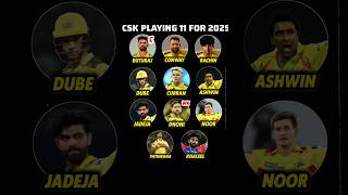 CSK Best Playing 11 For IPL 2025 🔥 [upl. by Comras]