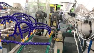 PVC spiral double hose extrusion machine [upl. by Redienhcs933]