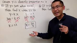 Direct Variation – Finding the Values of X and Y [upl. by Archibold]