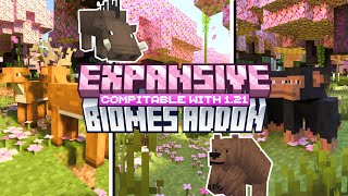 EXPANSIVE BIOMES ADDON 🐻 UPDATE COMPITABLE WITH 121 MCPEBEDROCK °˖ ⊹ ꒰🌲꒱ ♡ [upl. by Ezitram]