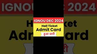 IGNOU admit card news ignou ignouuniversity [upl. by Ezzo302]