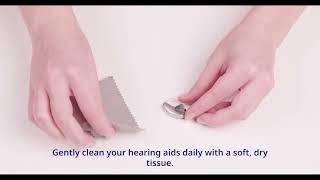 How to clean R Li 8 hearing aids [upl. by Ahsetra748]