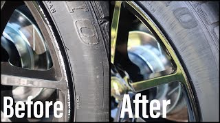 How to Repair Curb Rash on Wheels Black Rim [upl. by Illib929]