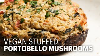 30Minute Vegan Stuffed Portobello Mushrooms [upl. by Nuaj]