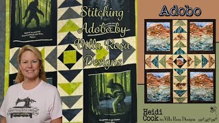 Stitching Adobo by VillaRosaDesigns National Parks Quilt the Stitchuation Room 10124 [upl. by Starobin]