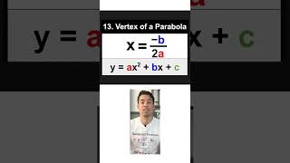 Vertex of a Parabola SAT Math Formula 1323 [upl. by Esialb]