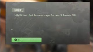 How To Fix Modern Warfare 3 Error Code 2901  Fix Lobby Not Found Error in MW3 [upl. by Norahc307]