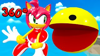 360° Video Sonic vs Pacman Amy Rose 360 VR Funny [upl. by Clorinda]