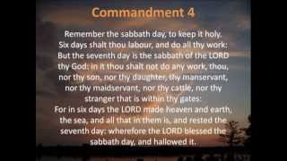 Ten Commandments  Hear and Read the Full Text [upl. by Annola229]