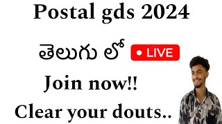 POSTAL GDS 2024 LIVE IN TELUGU🔴 EDIT OPTION OPENS TOMORROW 👆 postalgds gds postofficegds [upl. by Idnal]