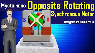 Synchronous Motor  Synchronous Motor working principle animations  nikola tesla inventions [upl. by Shiff]