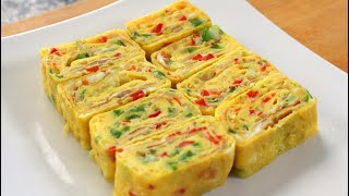 Korean rolled omelette Gyeranmari 계란말이 [upl. by Esta]