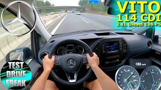 2022 Mercedes Benz Vito Tourer 114 CDI 136 PS TOP SPEED AUTOBAHN DRIVE POV [upl. by Abba]