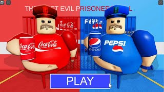 COCACOLA BARRY Vs PEPSI BARRY in BARRY’S PRISON RUN scaryobby roblox [upl. by Gnil]