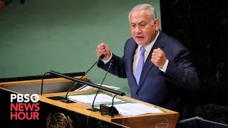 WATCH Israeli Prime Minister Benjamin Netanyahu addresses the 2023 United Nations General Assembly [upl. by Uhthna751]