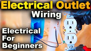 How To Wire An Electrical Outlet  EASY Receptacle Wiring STEP BY STEP [upl. by Sung]