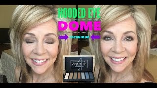 Dome Eye Technique For Hooded Eyes  Mature Eye Tutorial [upl. by Ahsikrats]