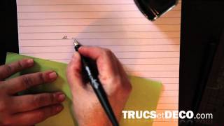 Calligraphie anglaise  Tutoriel par trucsetdecocom [upl. by Ellevart587]