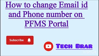 How to change Email id and phone number on PFMS portal [upl. by Noitsuj]