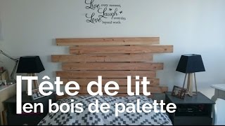 Réaliser une tête de lit en bois de palette [upl. by Allebasi595]