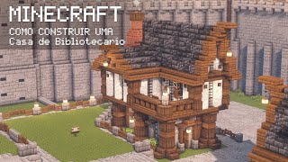 Minecraft  Cidade Medieval  Como Construir Uma Casa de Bibliotecário [upl. by Daveta951]