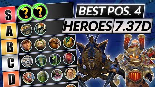 NEW POSITION 4 TIER LIST Patch 737d  Best Heroes For Easy MMR  Dota 2 Meta Guide [upl. by Lleral]