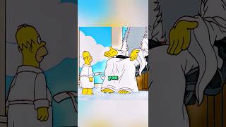 Homer Meets God Face to Face simpsons shorts [upl. by Yendor]