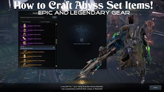 Lost Ark get EASY EPIC and LEGENDARY Set Items Abyss Crafting explained [upl. by Ellainad]