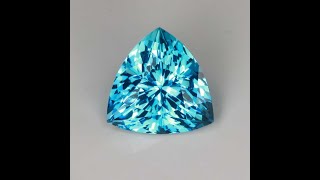 Trilliant Cut Aquamarine 608 Carats [upl. by Ahc]