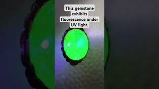 This gemstone exhibits fluorescence under UV light crystal gemstone gem [upl. by Elac623]