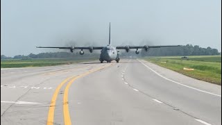 Watch These C130s Land on a Highway in Arkansas [upl. by Anihsat]