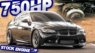 750HP BMW 335i on STOCK MOTOR GAPS Domestics on the Street Stick Shift  Single Turbo [upl. by Gehman]