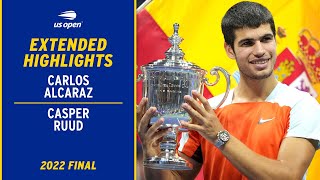 Carlos Alcaraz vs Casper Ruud Extended Highlights  2022 US Open Final [upl. by Trill]