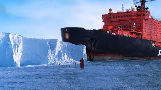 World Largest Ice Breaking Ships  Gets Stuck In Ice [upl. by Llecrep371]