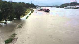 Záplavy v Bratislave 2013floods in BratislavaDunaj [upl. by Yarrum]