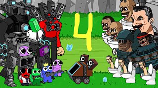 AMONG US Rainbow Friends VS Skibidi Toilet 4 ANIMATION [upl. by Drummond]