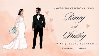 Roney amp Sruthy  Wedding Ceremony Live  Kumarakom [upl. by Tsiuqram]