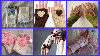 Unique and warm crochet gloves ideas 2024 [upl. by Fahland]