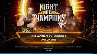 WWE 2K24 ROB VAN DAM VS BOOKER T [upl. by Biddle]