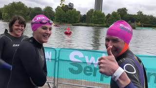 Swim Serpentine 2018  6000 swimmers in Hyde Park London [upl. by Lefton]