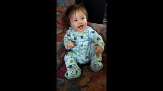 Babys face lightens up when phone rings  22 August 2018 [upl. by Nethsa]