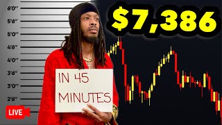 Live Trading NAS100 7386 In 45 Minutes Using Liquidity Grab Strategy FOREX [upl. by Ainotal]