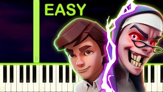 HORROR BRAWL THEME  EASY Piano Tutorial [upl. by Hazem]