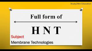 HNT ka full form I Full form of HNT in English I Subject Halloysite Nanotubes [upl. by Erdei]