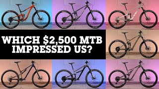 2500 FullSuspension Mountain Bike Comparison Test [upl. by Notyarb]