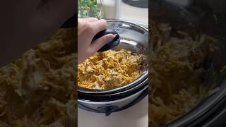 Buffalo Chicken Dip in the crock pot  recipes for football Sunday  cookwithme football shorts [upl. by Rubie]