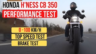 Honda Highness CB350 Top Speed 0100 Brake Test [upl. by Oicaroh]