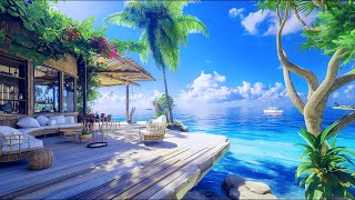 Tropical Beach Relaxation Bossa Nova Music 2024  Perfect Beach Scenery amp Ocean Sounds for Relief [upl. by Oine]