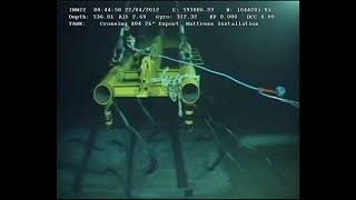 Underwater OPEC Concrete Mattresses lifting frame in action [upl. by Eramal]